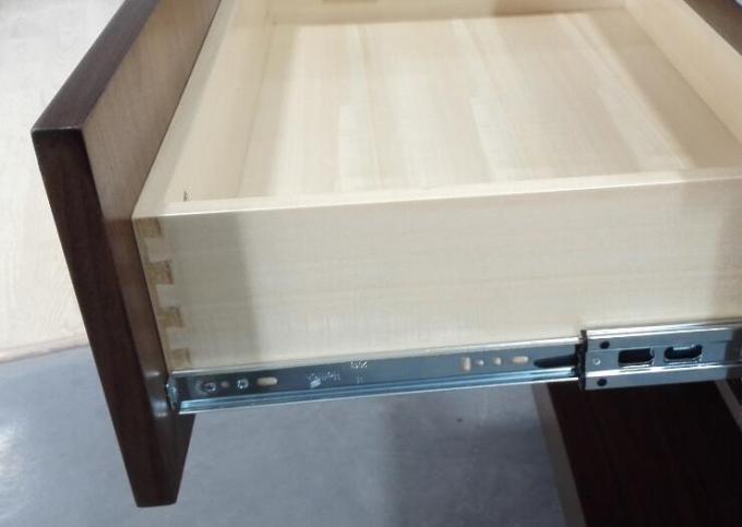 2 Door Wooden Hotel Room Wardrobe With Drawers Inside , Walnut Veneer 0