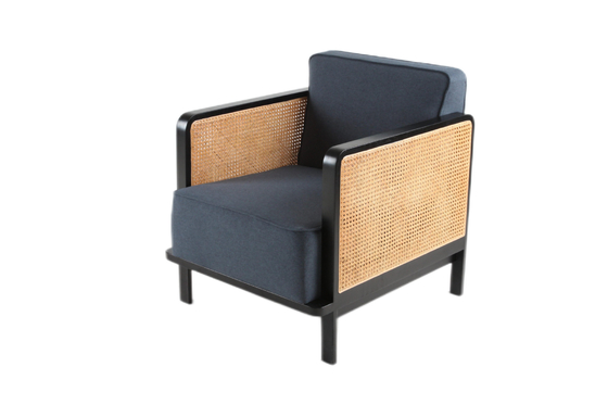 ซื้อ Linen Fabric Caned Back lounge Chairs Luxury Star Hotel Furniture การผลิตออนไลน์
