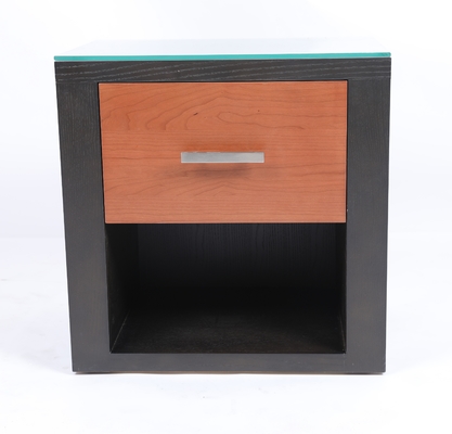 ราคาดี Two Color Wood Bedside Table Hotel And Home Bedroom Furniture Metal Handle ออนไลน์