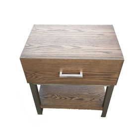 ราคาดี Luxury Light Oak Bedside Table King / Queen Size For Hospitality Bedroom ออนไลน์