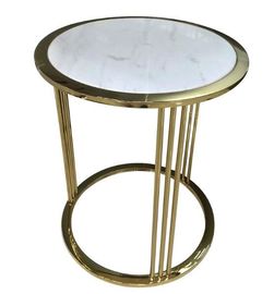 ราคาดี Brass / Gold Glass Living Room Coffee Table Decoration For Hotel Bedroom ออนไลน์