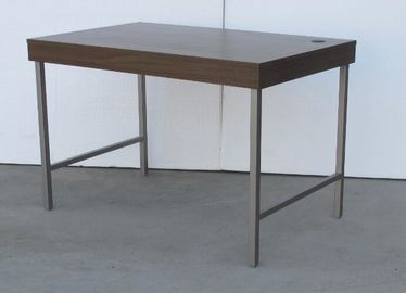 ราคาดี Wooden Top Hotel Writing Desk Metal Legs For Study / Dining , Dark Color ออนไลน์