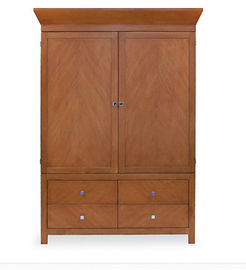 ราคาดี Side Mounted Stand Alone Closet , King / Queen Dark Brown Wardrobe For 5 Star Hotel ออนไลน์