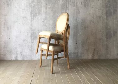 ราคาดี Elegant Oak Wood Round Back Dining Room Chairs Fabric Leisure For Hotel / Restaurant ออนไลน์