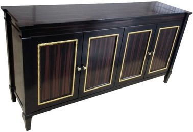 ราคาดี Ebony Wood 4 Door Dresser Brass Metal Boutique Hotel Furniture Eco Friendly ออนไลน์