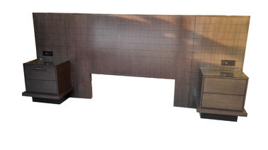 ราคาดี Queen Size Hotel Style Headboards 2 Night Stands Hospitality Case Goods Dark Walnut Color ออนไลน์