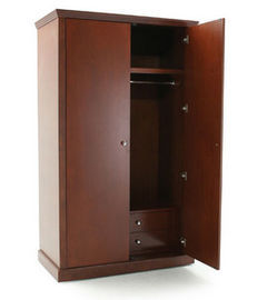 ราคาดี Free Standing 2 Door Wooden Wardrobe , Solid Wood Wardrobes For Modern Hotel ออนไลน์