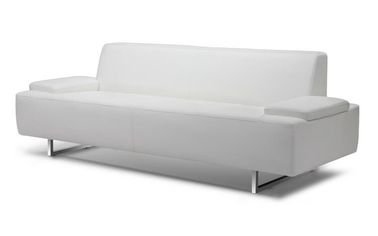 ราคาดี Simple Design Contemporary Leather Sofa Metal Leg With 3 Seater , 18'' Seat Height ออนไลน์
