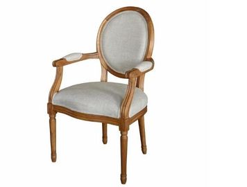 ราคาดี French Antique Wooden Armchair dining chair Upholstered For Bedroom , Color Customized ออนไลน์