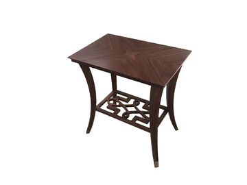 ราคาดี Glass Top Hotel Bedroom Furniture Walnut Veneer With Oversized , Dark Color ออนไลน์