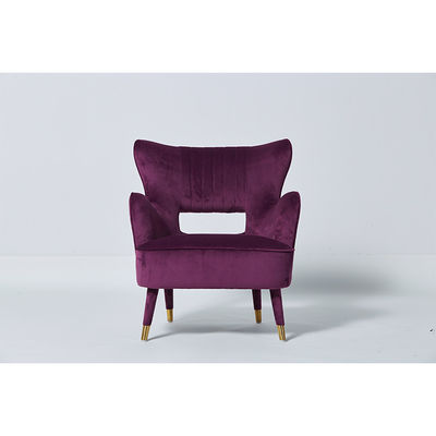 ราคาดี Modern Elegant Upholstery Living Room Single Sofa Stackable Dark Red Velvet ออนไลน์