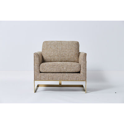 ราคาดี Natural Linen Material Fabric Brown Color Sofas For Small Spaces , Long Life ออนไลน์