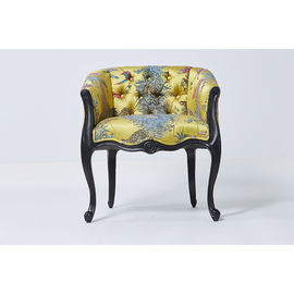 ราคาดี Luxury Special Vintage Printing Fabric Modern Dining Room Chairs With Arms ออนไลน์