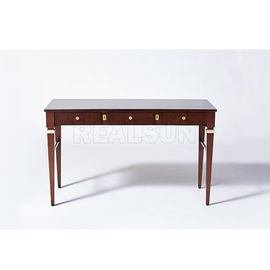ราคาดี Antique MDF Wooden Writing Desk With Walnut Veneer Solid Wood Legs with Three Drawer ออนไลน์