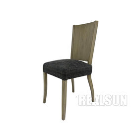 ราคาดี Custom Solid Wood Hotel Bedroom Furniture Dining Room Chairs Grey Linen Fabric ออนไลน์