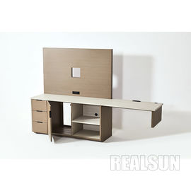 ราคาดี HPL Console Table Streamline Unit Luxury Hotel Bedroom Furniture With Laminate Outlets And Usb ออนไลน์