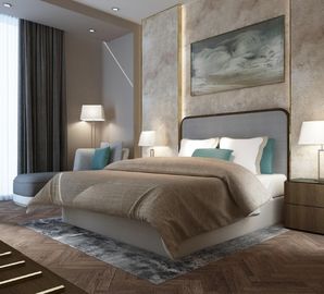 ราคาดี Dubai Luxury Hotel Style Bedroom Furniture Modern Design Metal Frame ออนไลน์