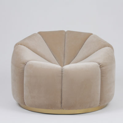 ราคาดี Living Room Furniture Single Velvet Pumpkin Leisure Sofa With Metal Base ออนไลน์