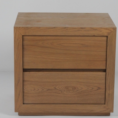 ราคาดี Modern Solid Oak Nightstand Luxury Hotel Bedroom Furniture Customized Color ออนไลน์